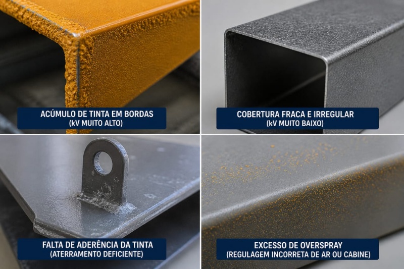 Erros Comuns na Pintura Eletrostática a Pó: Análise Técnica, Causas, Impactos e Soluções Industriais