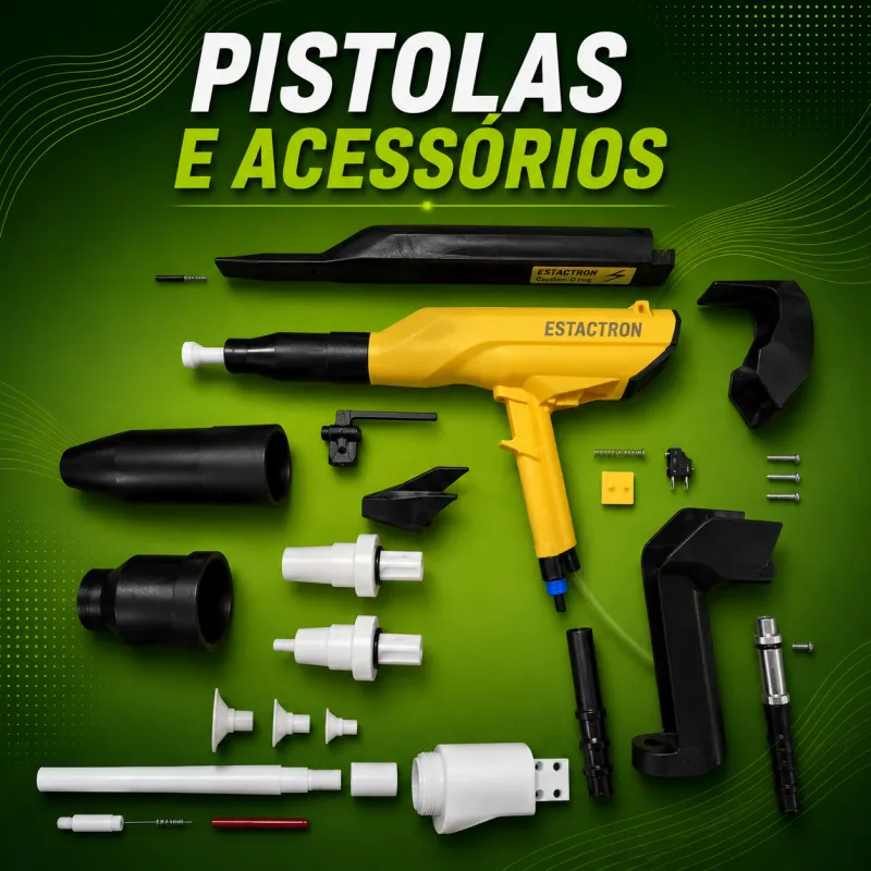 Pistolas e Acessórios para Pintura Eletrostática a Pó