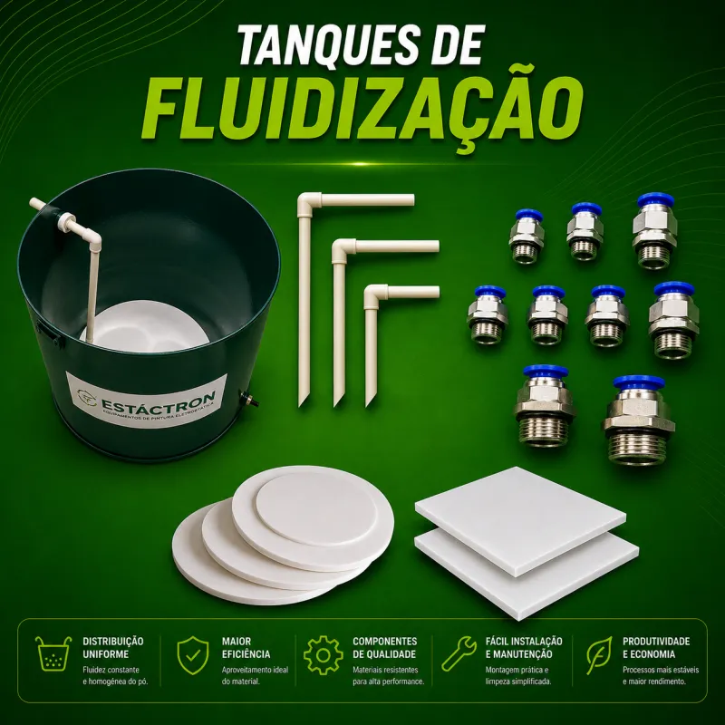Tanques de Fluidização para Pintura Eletrostática a Pó